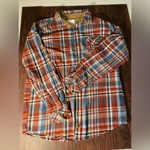 Legendary Whitetails Hoodie Flannel Adult Large Red Blue Button Up Mens